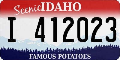 ID license plate I412023