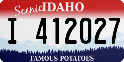 ID license plate I412027