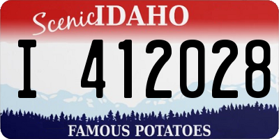 ID license plate I412028