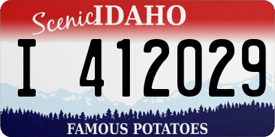 ID license plate I412029