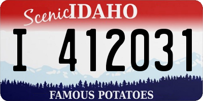 ID license plate I412031