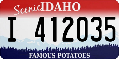 ID license plate I412035
