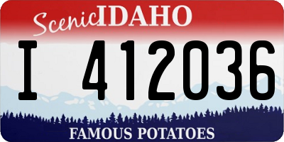 ID license plate I412036