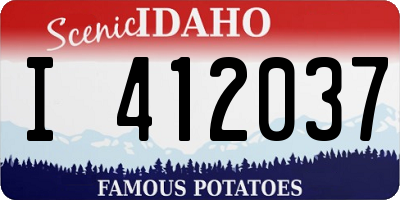 ID license plate I412037