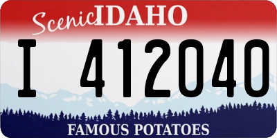 ID license plate I412040