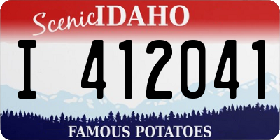 ID license plate I412041