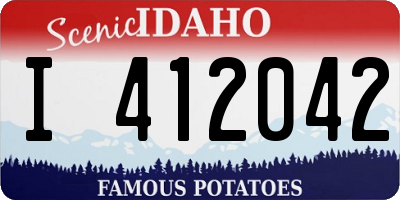 ID license plate I412042