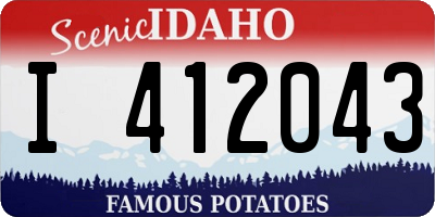 ID license plate I412043