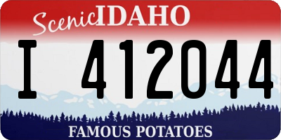 ID license plate I412044