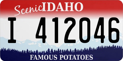 ID license plate I412046