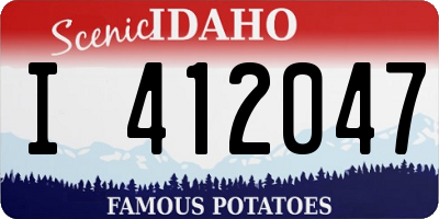 ID license plate I412047