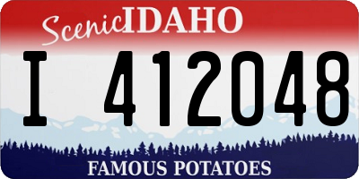 ID license plate I412048
