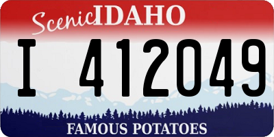 ID license plate I412049
