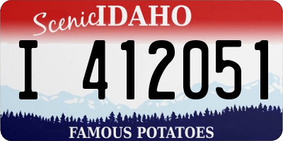 ID license plate I412051