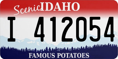 ID license plate I412054
