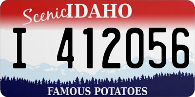 ID license plate I412056