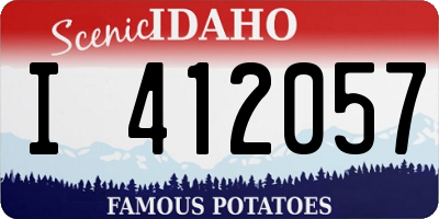 ID license plate I412057