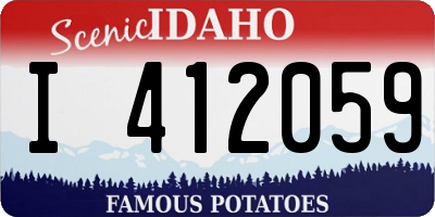 ID license plate I412059