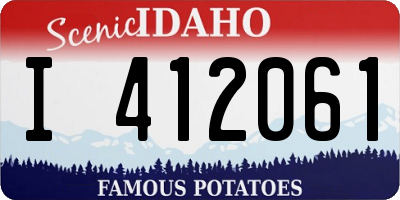 ID license plate I412061