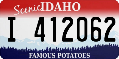 ID license plate I412062