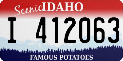 ID license plate I412063