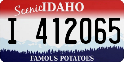 ID license plate I412065