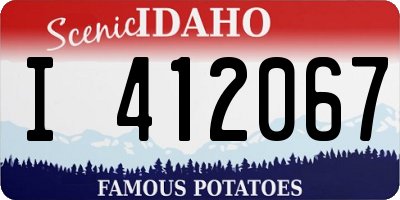 ID license plate I412067
