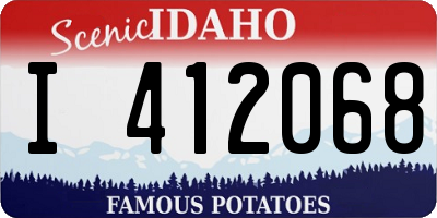 ID license plate I412068