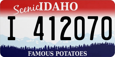 ID license plate I412070