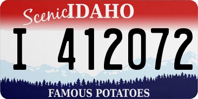 ID license plate I412072
