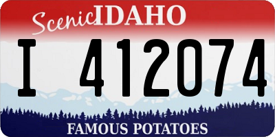ID license plate I412074