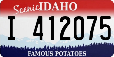 ID license plate I412075