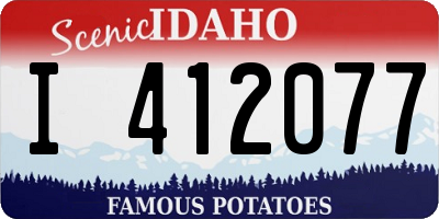ID license plate I412077