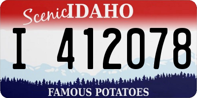 ID license plate I412078