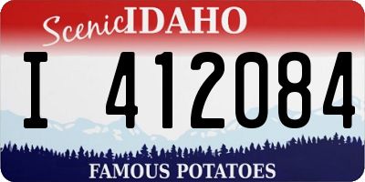 ID license plate I412084