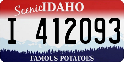 ID license plate I412093
