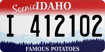 ID license plate I412102