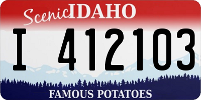 ID license plate I412103