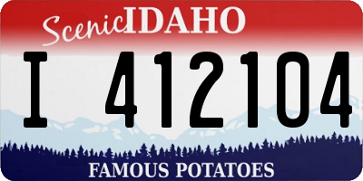 ID license plate I412104