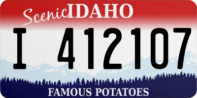 ID license plate I412107
