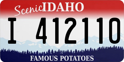 ID license plate I412110