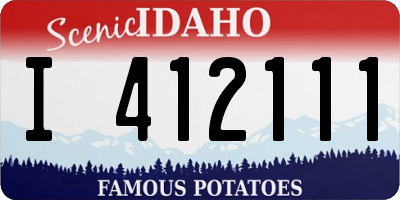 ID license plate I412111