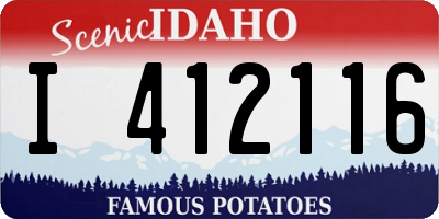 ID license plate I412116