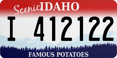 ID license plate I412122