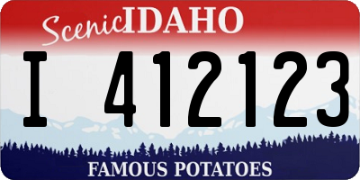 ID license plate I412123