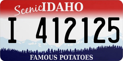 ID license plate I412125