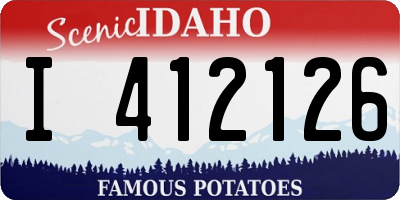 ID license plate I412126