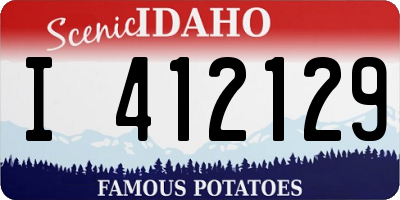ID license plate I412129