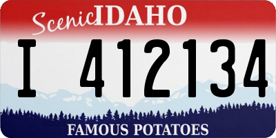 ID license plate I412134