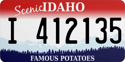 ID license plate I412135